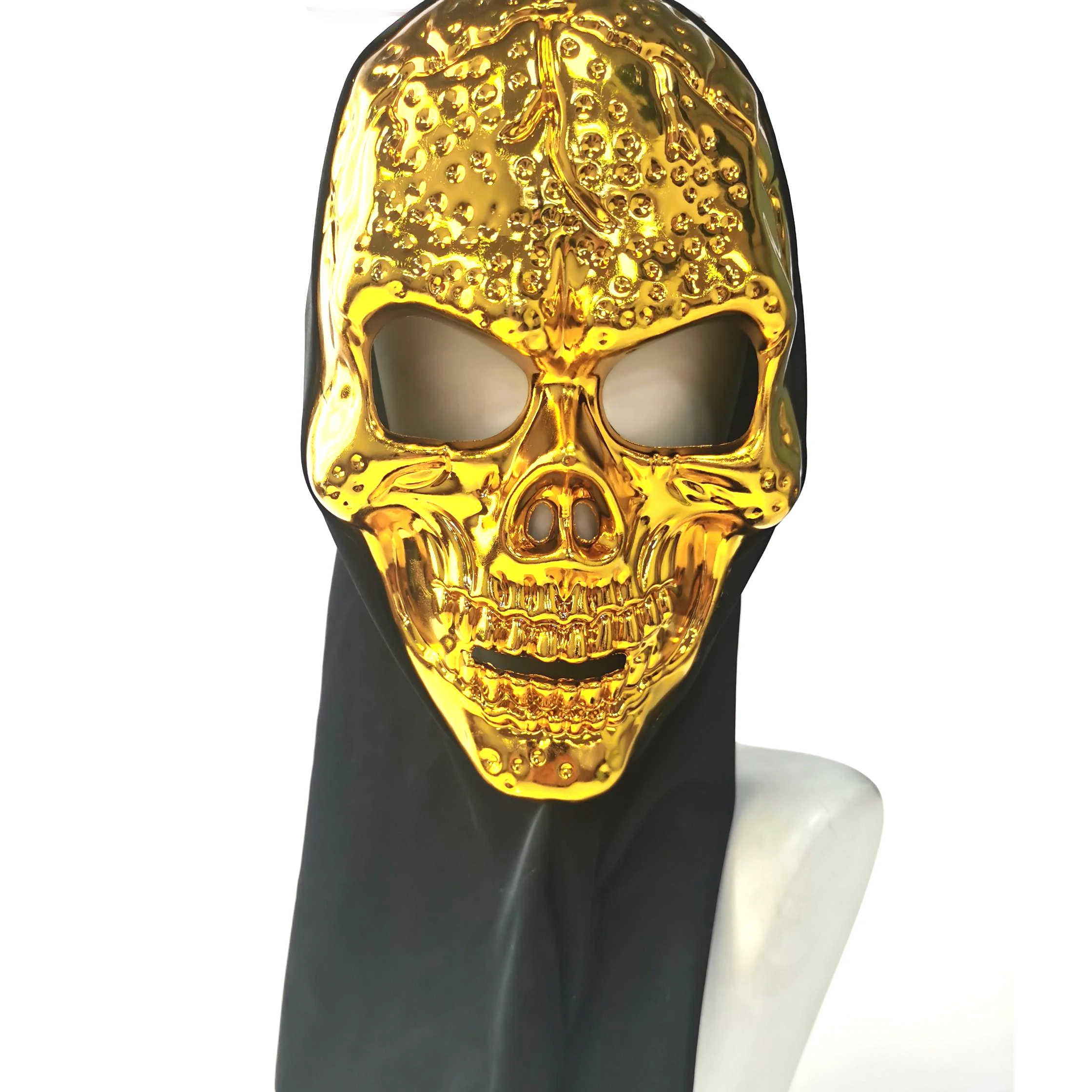 Scary 3D Skulls Printed Halloween Mask Adult Full Face Black Mask Men Women Ghost Cosplay Party Costumes Accessories