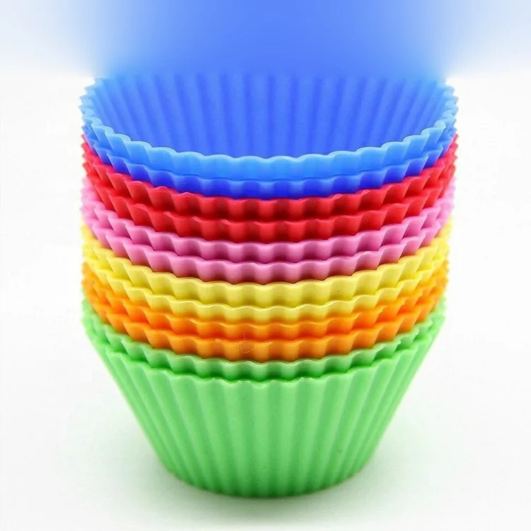 High Temperature Resistance Multicolor Cupcake Molds Silicone Baking Cup