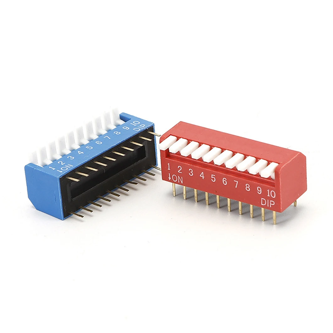 Переключатель типа пианино dip переключатель Smd 1-8 положение 2 54 мм черный SMD