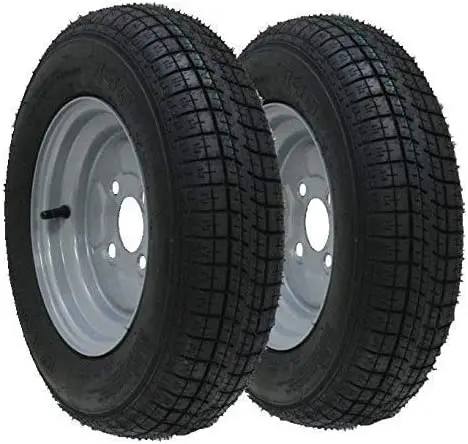 Trailer Tire Wheel Assembly - 4-Ply Rated Load Range B - 4.80-12 - 4 Hole Rim Overall Diameter 20in