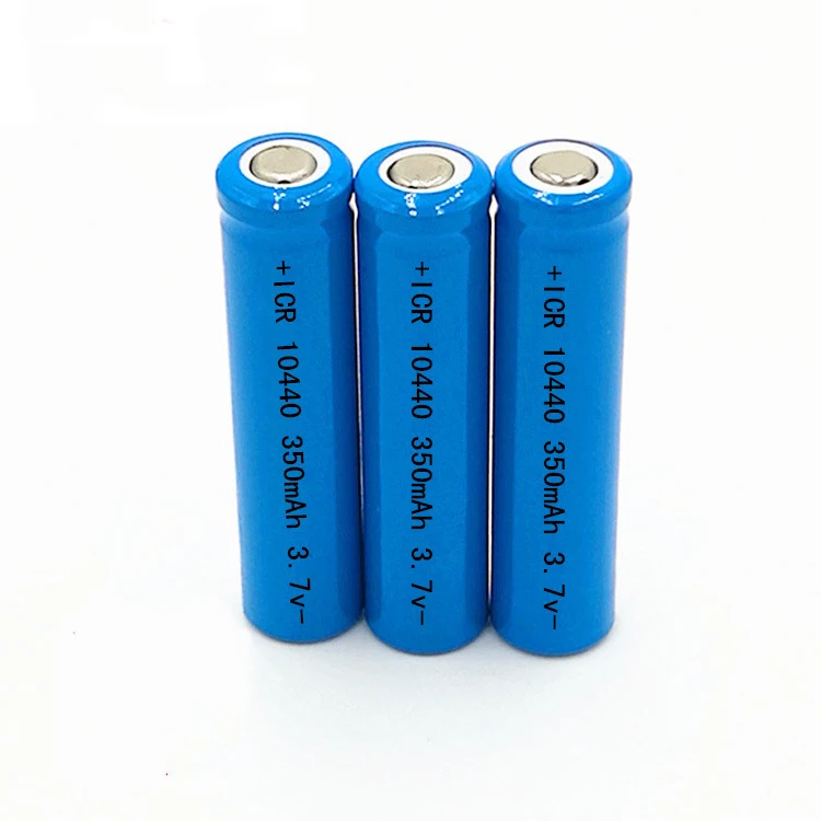 10440 AAA Size 3.7V 350mAH Rechargeable Lithium ion Battery Cells