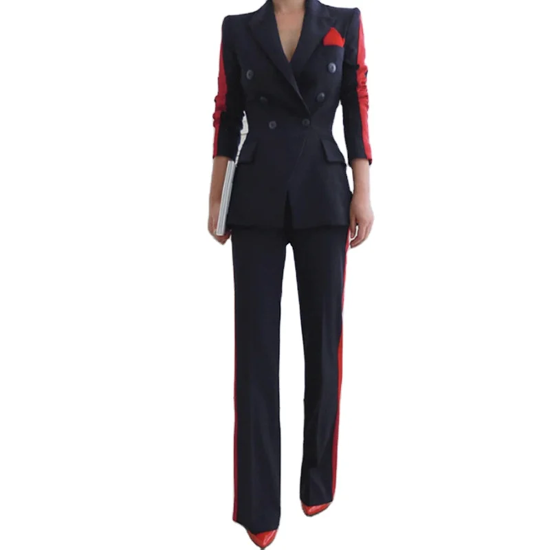 Модные облегающие Женские офисные костюмы, новый стиль, деловой женский костюм