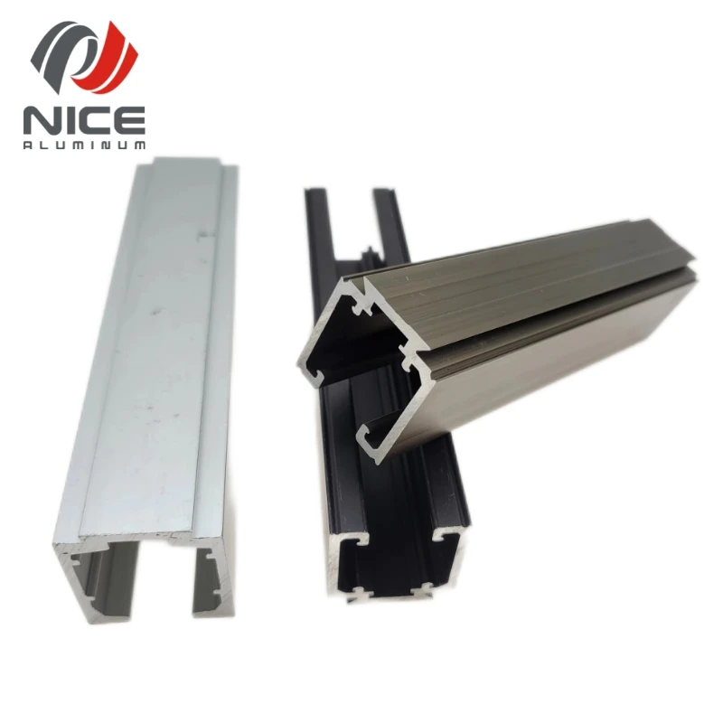aluminum profil 6063 sliding door wheel track rail hanging door roller track system sliding door