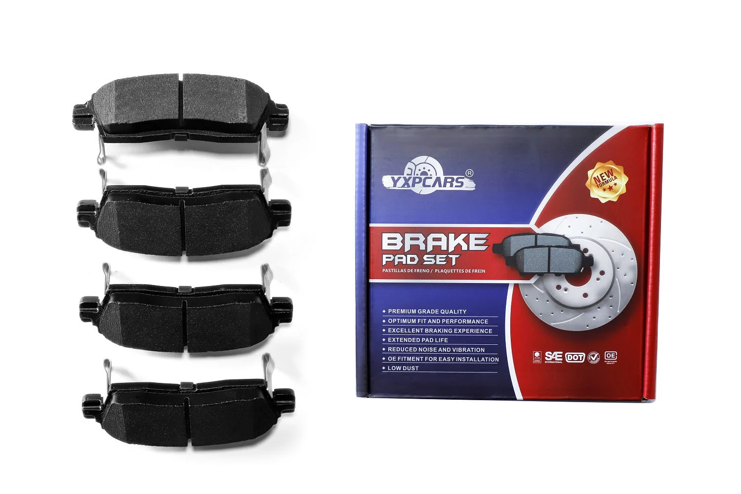 Тормозная колодка D883 NAO Керамическая формула с сертификацией DOT