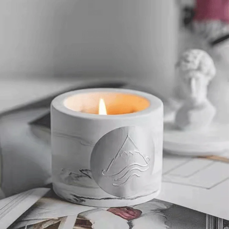 2024 AROMA Custom  Decorative Candles Fragrance Greek Sculpture David Statue Vessels Candles Scented Ceramic Candle Jar With Lid