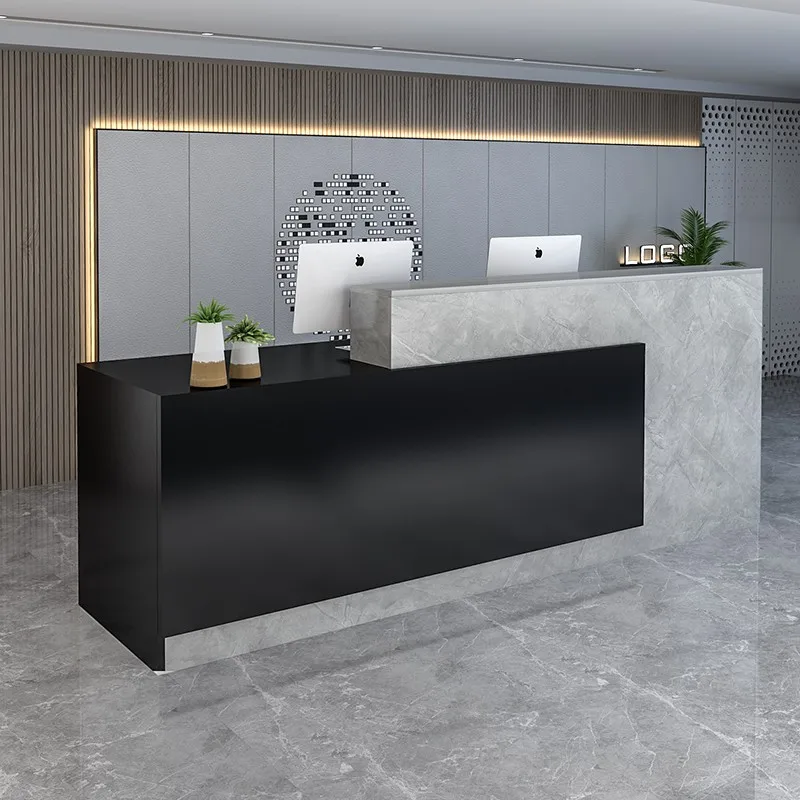 School Front Table Office Reception Counter Front Desk Reception Desk For SPA And Salon