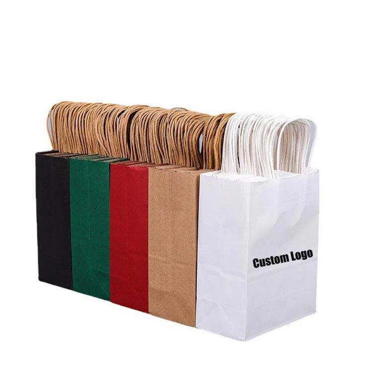 2024 New Products Luxury Recycled Custom Gift Bag Paper Shopping Bag Food Paper Bag With Handles