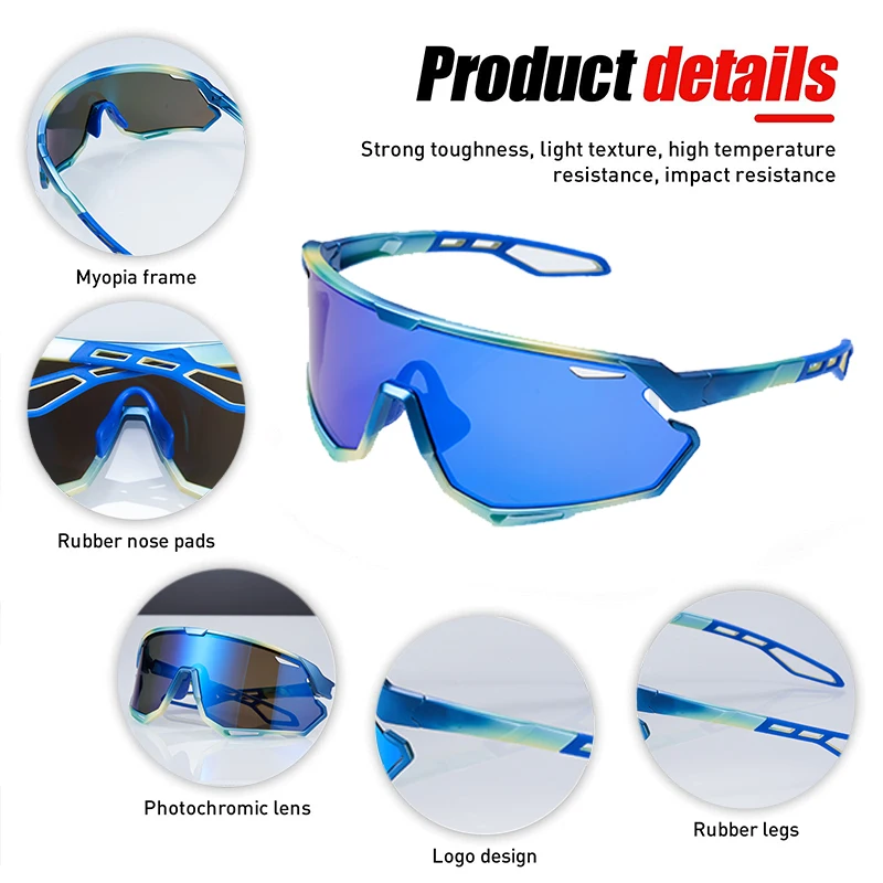Outdoor Sports Glasses Fashion Anti Glare Anti UV PC HD Lens Cycling Glasses For Men Women Running Mountaineering Cycling