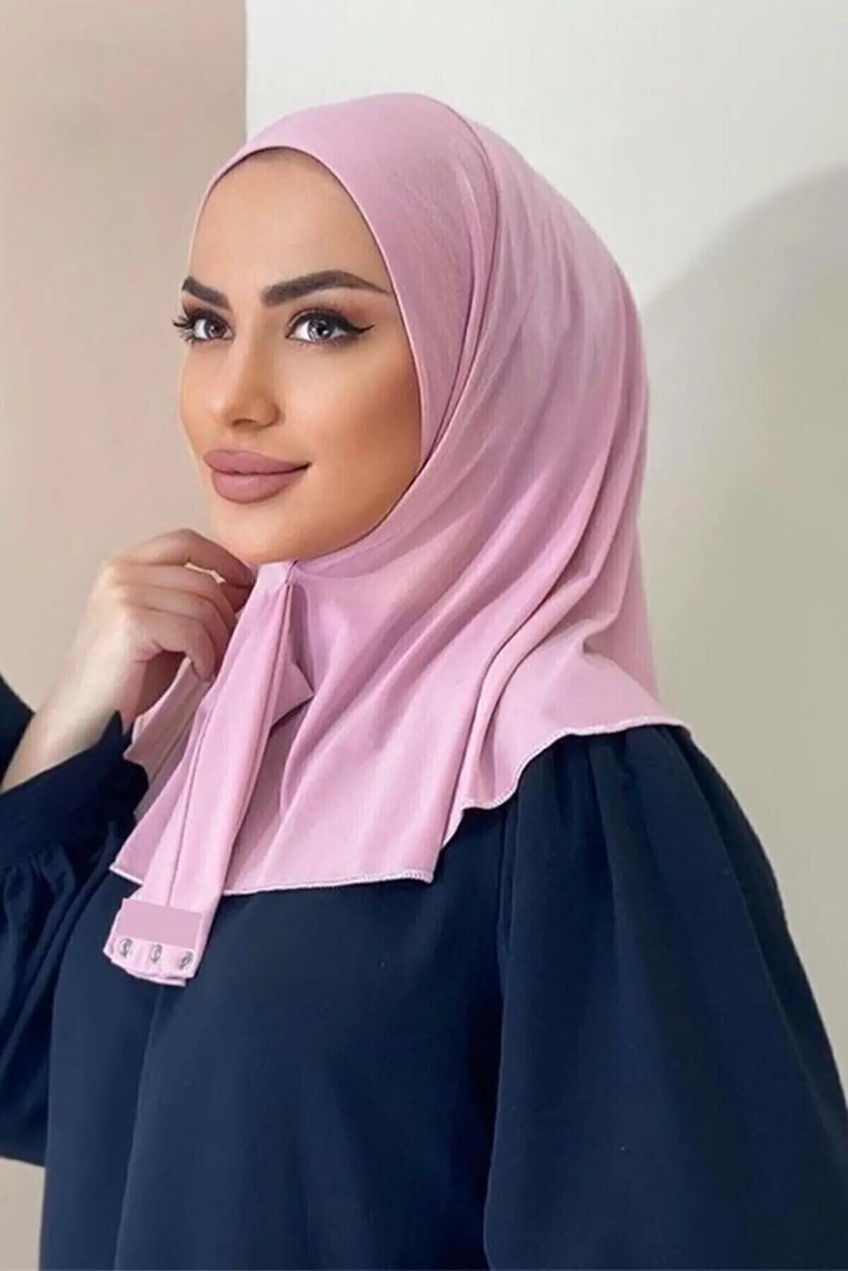 Stretchy Muslim Jersey Hijab Malaysia Solid Color Tudung Bawal With Tie Women Undercap Caps Inner Scarf Cover Neck Hijab