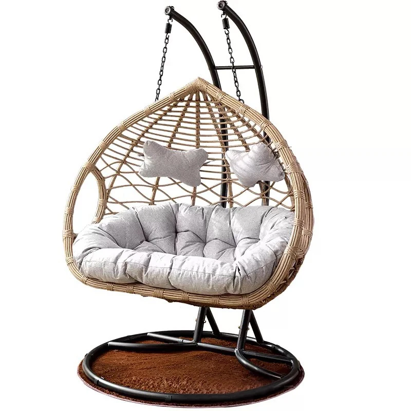 Outdoor Cane Swing Chair Hanging Patio Rattan Egg Chair