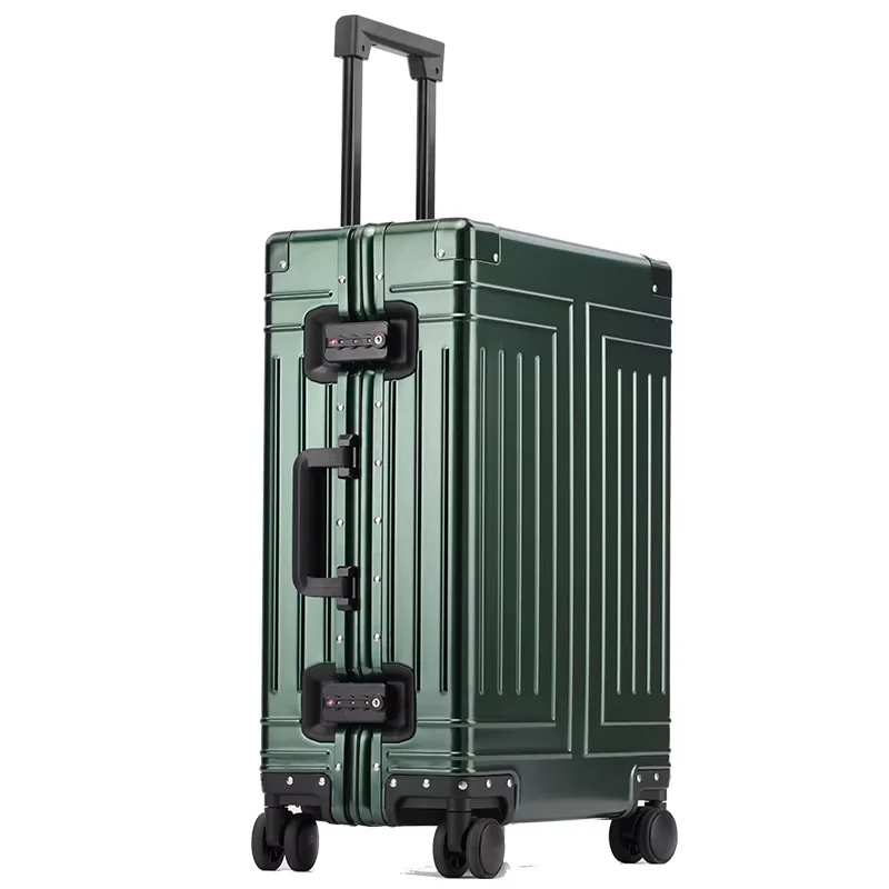 hot selling alloy luggage large capacity aluminum luggage frame pure metal suitcases