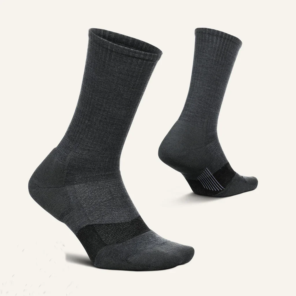 Cushioned Crew Training Athletic Socks Men Combed Cotton Moisture Wicking Breathable Performance Black Socks