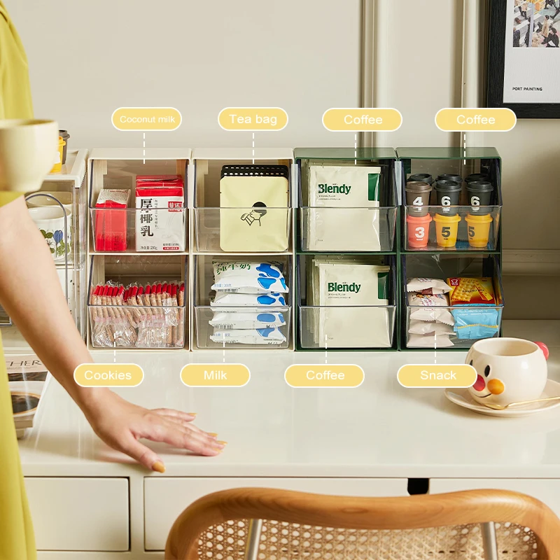 Hot-selling Tea Bag Holder 3 Tier Tea Holder For Tea Bags Organizer 2024 Storage Cabinet For Counter Coffee Pod Sugar