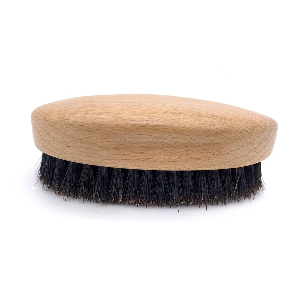 Natural Boar Bristle Beard Hair Brush Shaving Comb for Men Bamboo Face Massage Comb