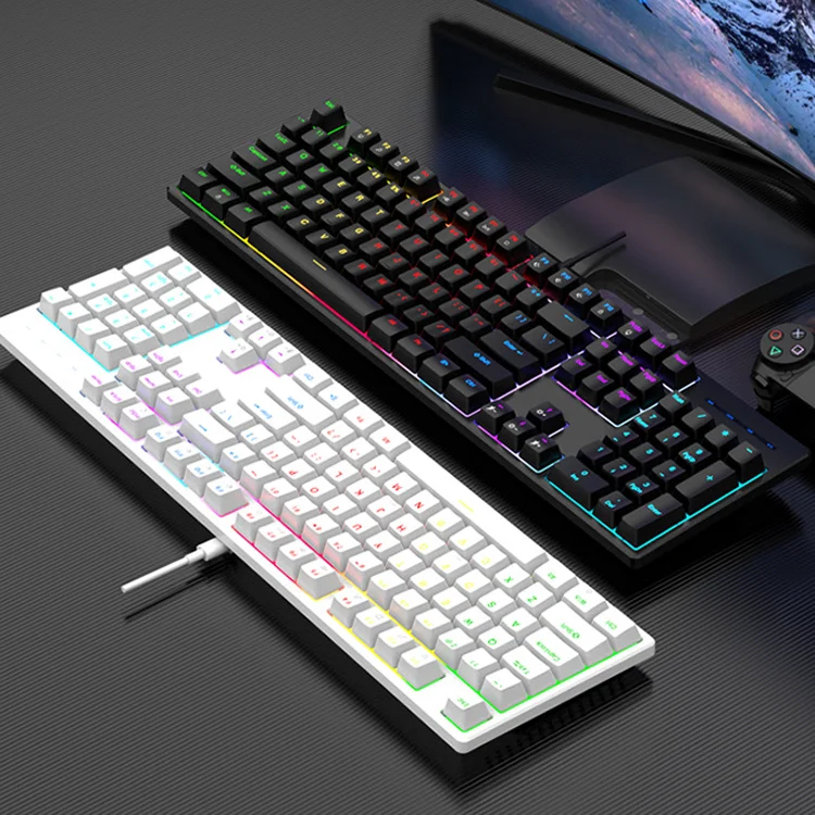 Wired Desktop Usb Type C Mechanical Plug and Play Rgb Mechanical Gaming Keyboard