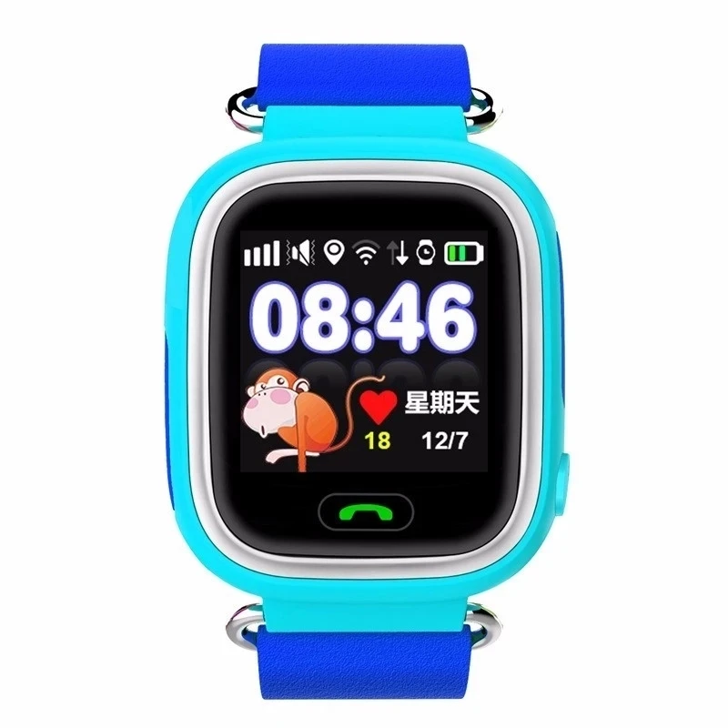 Q90 1.22 inch Touch Screen Kids Watch GPS Location Kid Smart Watch / message reminder multi color wrist watch
