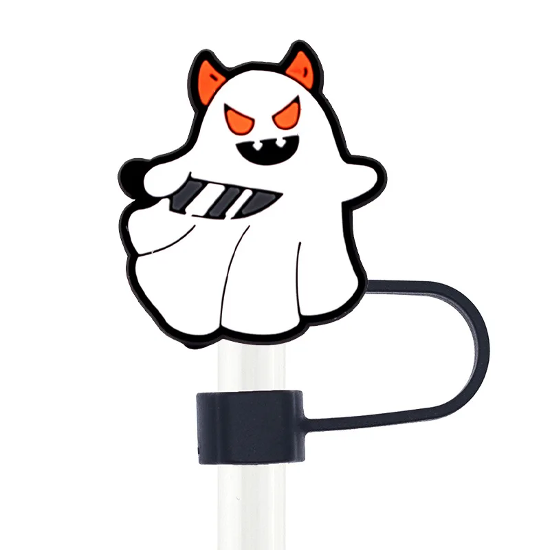 Wholesale Fashion PVC Silicone Pink letters Cartoon Anime Cute Dustproof Straw Cover Cap Charms For Straw