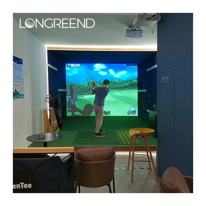 LONGREEND korea Golf Family Simulator Indoor Golf Single Projection Screen Single Screen Wide Screen