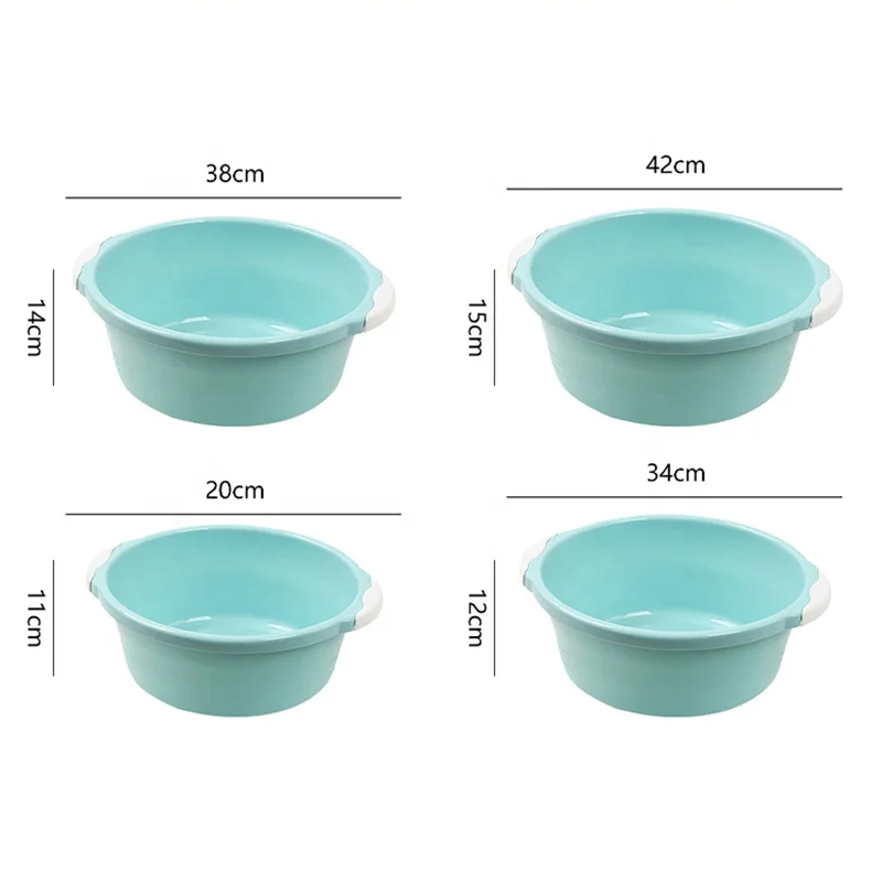 Strong Durable Foot Bath Tub Different Sizes Stacking Basin PP Washing Kitchen Plastic Basin Wash