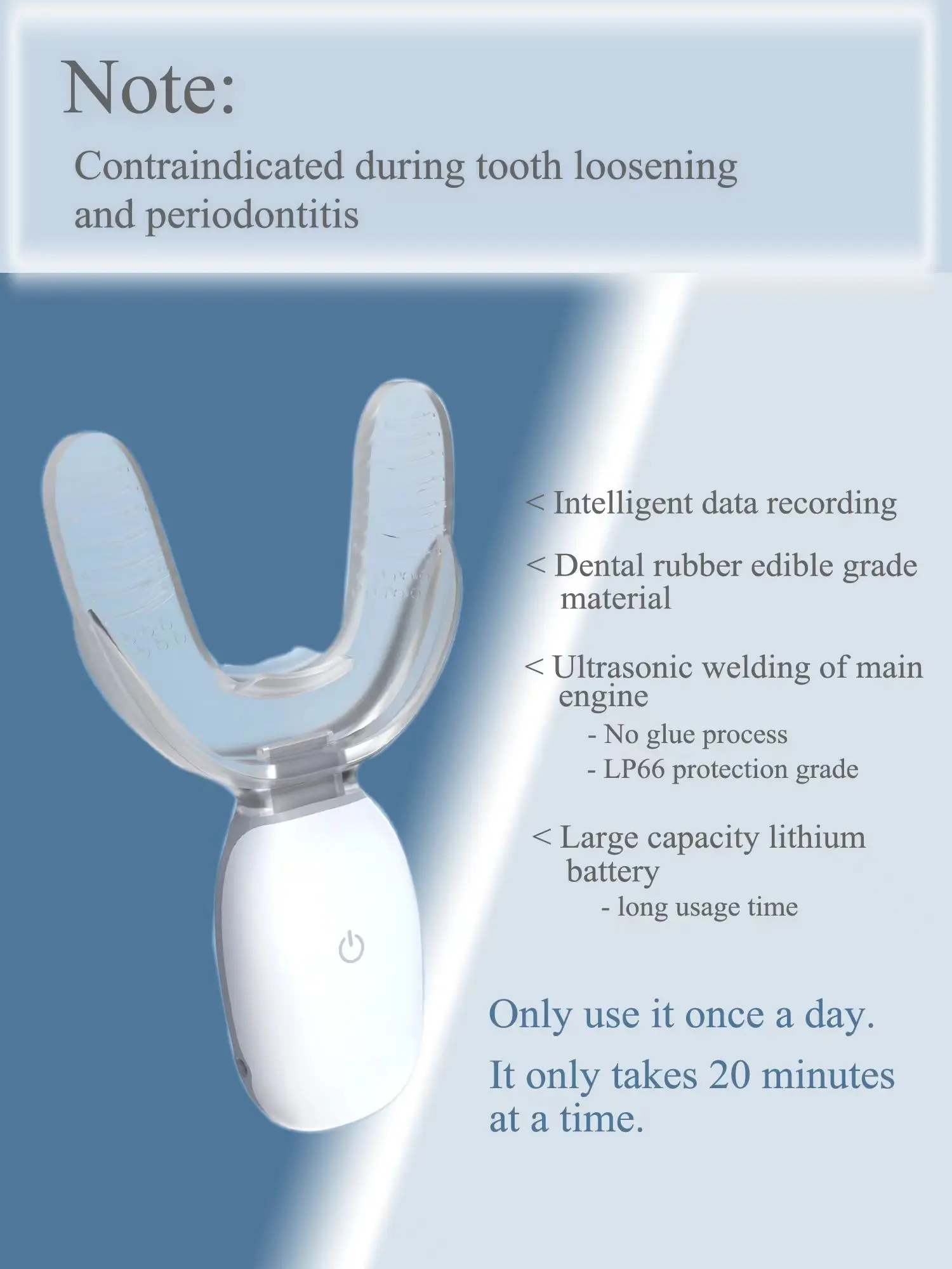 Wireless Dental Orthodontic Accelerator Dental Tool Orthodontic Assist Correction Braces Adjust Aligner Oral Therapy Equipment