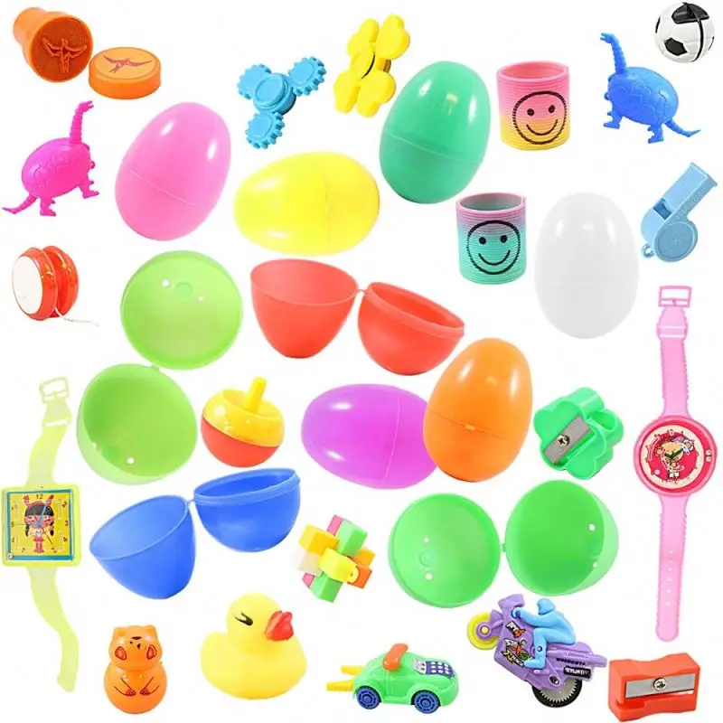 
Cheap surprise Easter Egg with small toys inside shell plastic egg surprise 