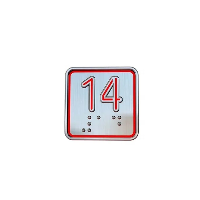 Dewhurst Elevator Push Button US90-15C2 Red Light with Braille