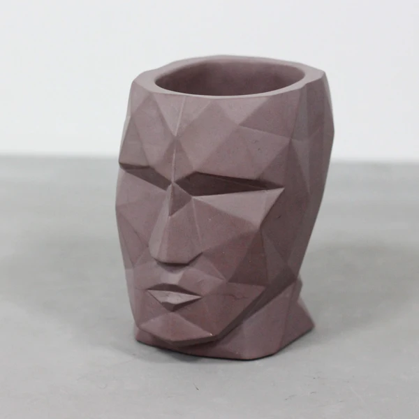 Human face human head home decor concrete flower pot