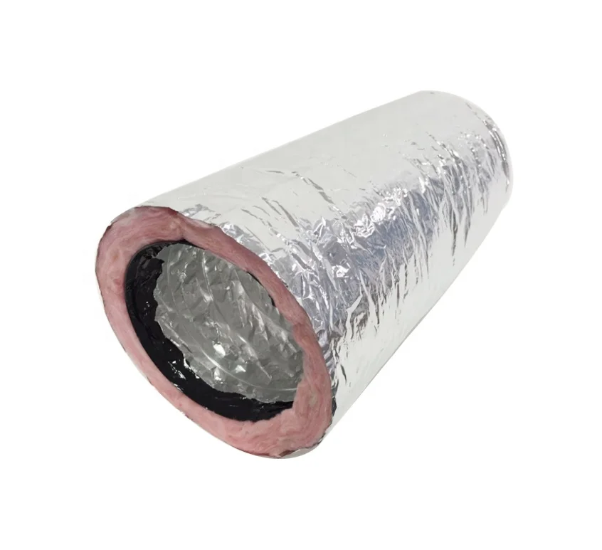Air Duct Insulated Flexible Aluminum or Polyester Cotton with Fiber Wool HVAC Systems