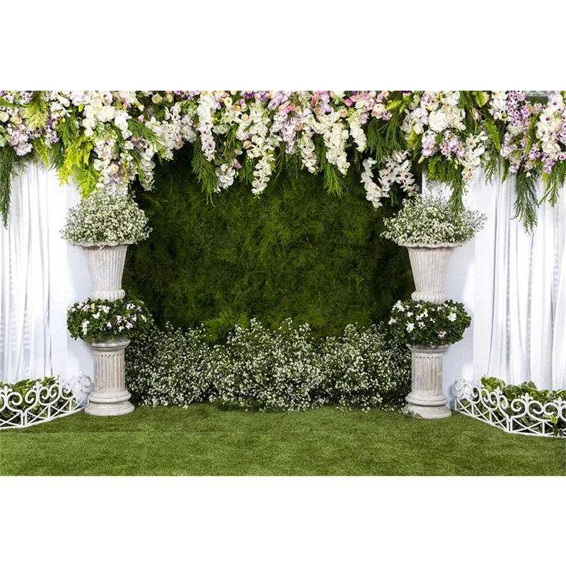 Wedding Scene Party Decoration Photocall Bridal Shower Backdrop Flowers Wall Floral Baby Birthday Photography Background