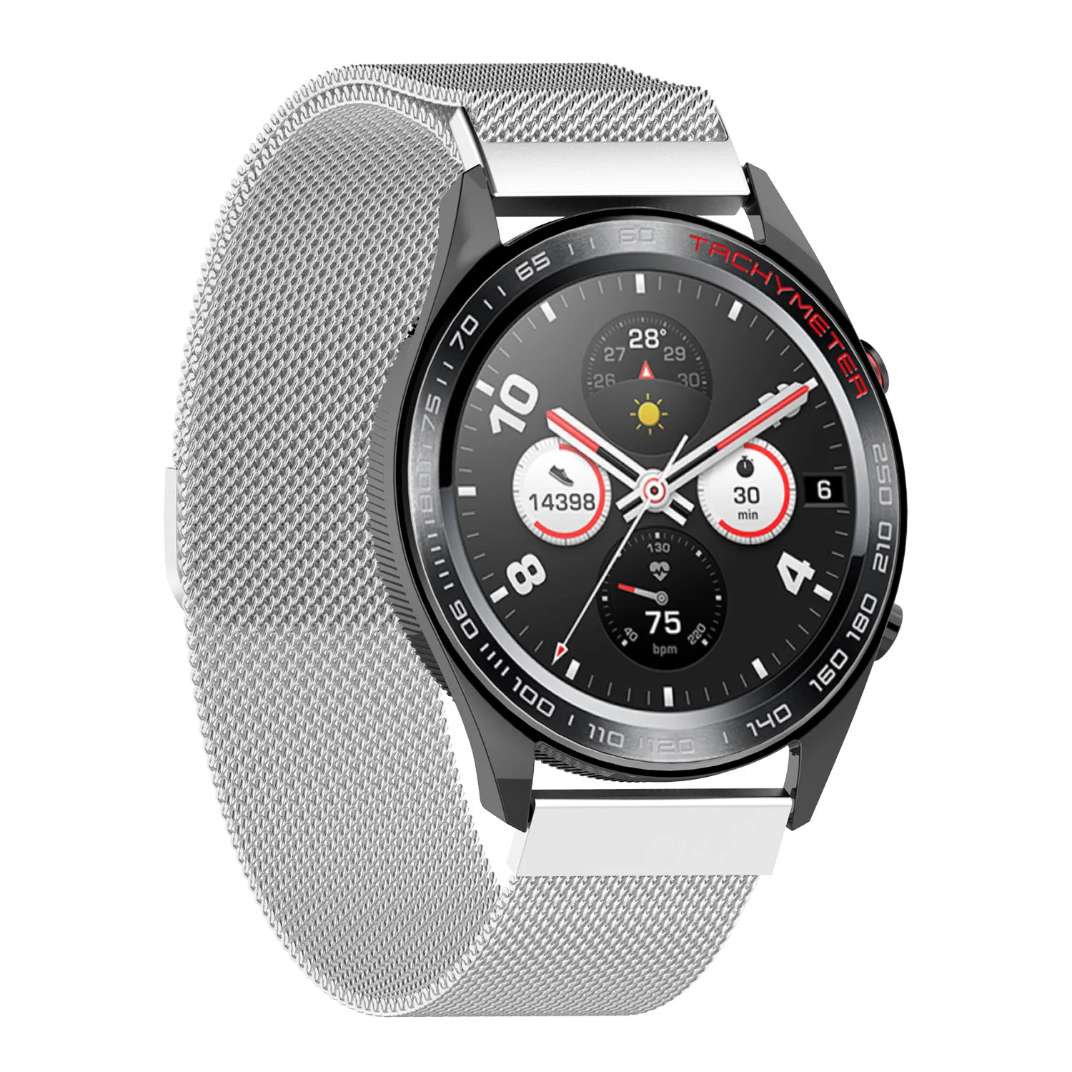 Qiman Milanese Stainless Steel Loop Watch band Strap for Huawei Honor Magic Watch Dream GT GT2 2 SE GS Pro 42mm 46mm