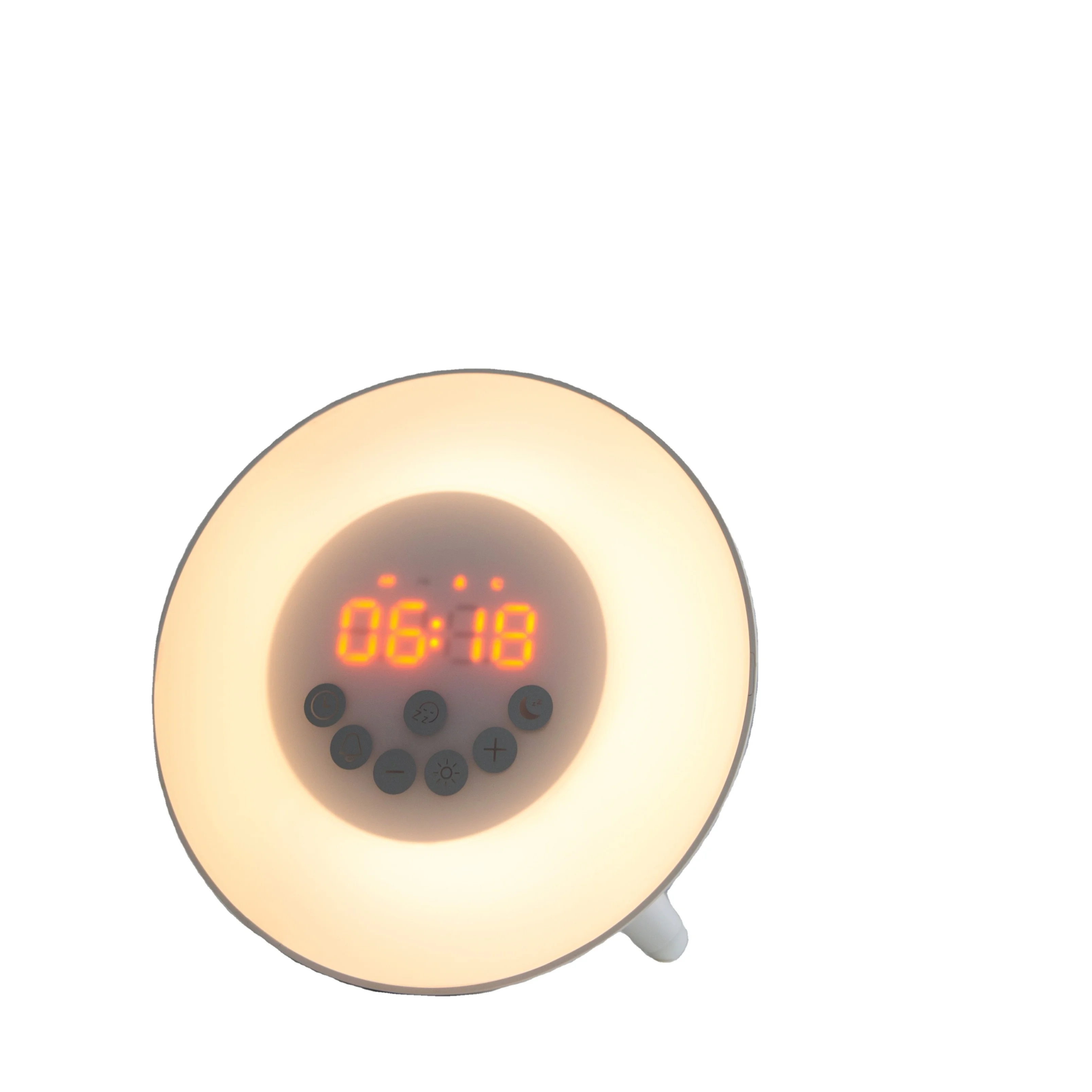 Factory Price Sunrise simulation Alarm Clock,Wake Up Light with 7 Nature Sounds, FM Radio, Touch Control