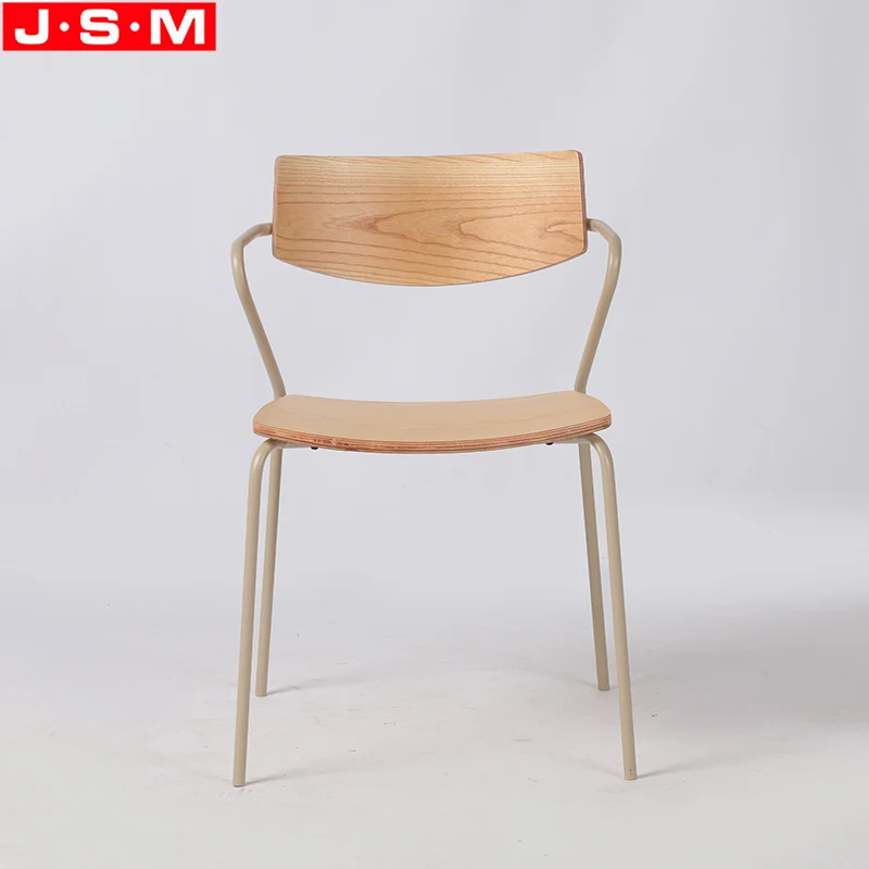 Home Furniture Modern Dining Chairs Wooden Metal Frame Dining Chairs