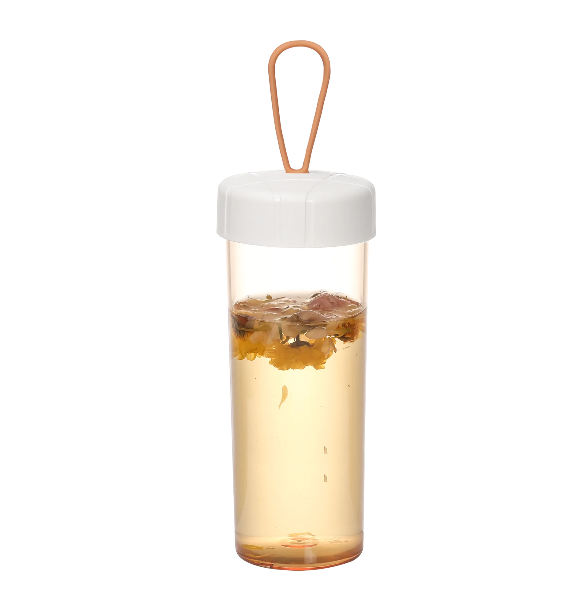 Promotional 16oz Silicone Strap Plastic Tea Bottle Travel Clear Plastic Water Bottles