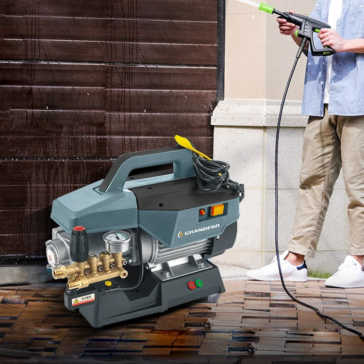 GRANDFAR Portable 120bar Large Flow High Pressure Car Washer Cleaning Machine for Home Use 220v Pressurized washer cleaner