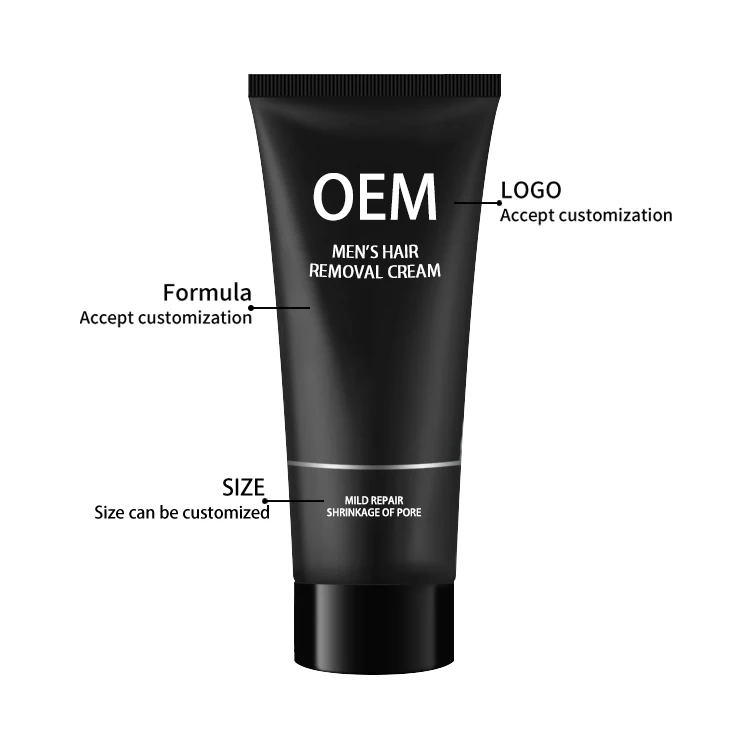Оптовая продажа OEM мужской депиляционный крем, мгновенное удаление волос на теле, постоянный мужской крем для удаления волос