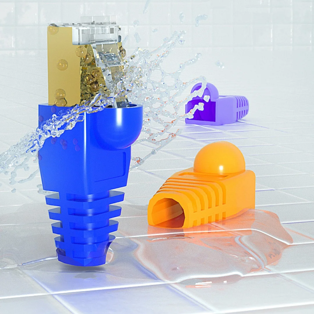 CAT5/CAT5e/CAT6 Category 5 Category 6 Network Cable RJ45 Network Connector Plug Cover Dust Proof Transparent Cover