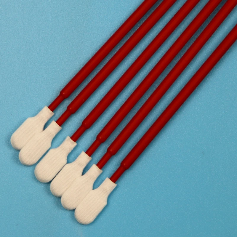 761 Wholesale Lint Free Red Handle Polyester Swab Car Cleaning Microfiber Cleanroom Swab