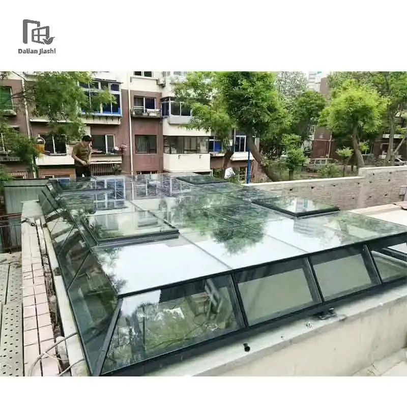 High Sealing Aluminum Roof Windows Sliding Type Automatic Skylights For Roof Staircase Access