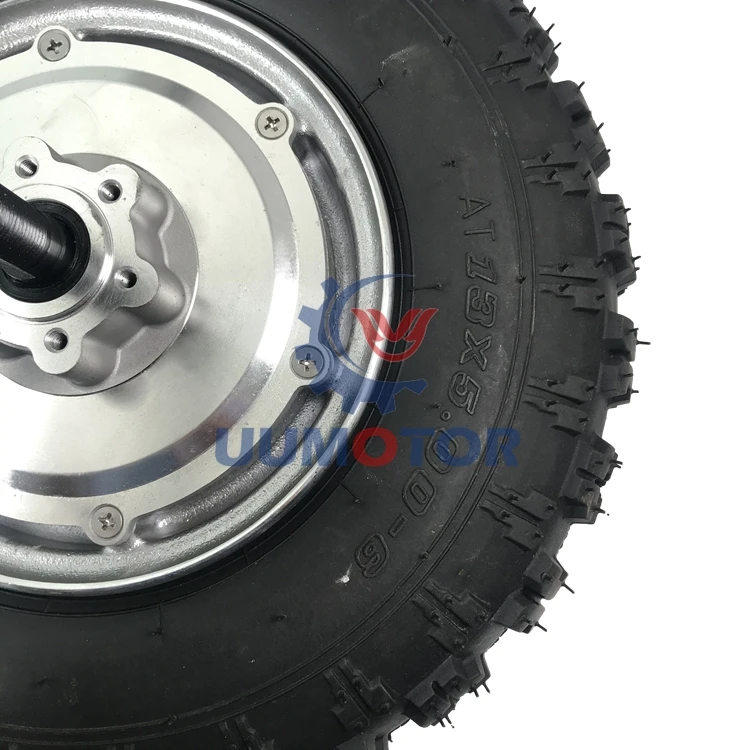 M 13inch off road single shaft 48v650w slow speed greaed dc hub motor