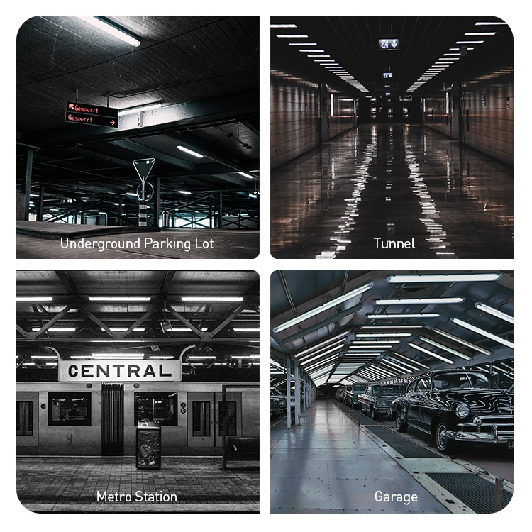 Warehouses led triproof lamp 4ft 8ft 30w 40w 60w Aluminum Linkable IP66 IK10 led tri-proof light