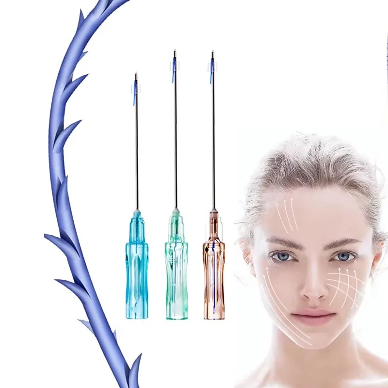 korean PDO thread lift Ultra V line 18g COG 3D 4D 6D W / L Blunt Cannula Face Lifting Thread For Face And Body