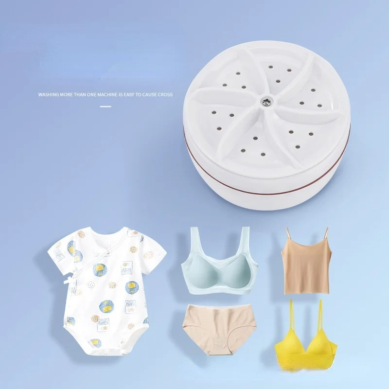 2022 Portable Foldable Washing Machine Mini USB Ultrasonic Turbine Washing Machine Ultrasonic Cleaning For Travellers