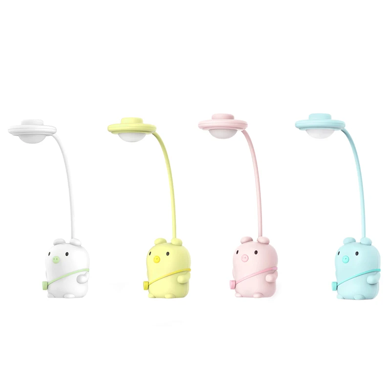 Pig shape Eye Protection Cute style LED Table Lamp, 5V 2W ABS Study Reading Desk Lamp LED Table Lamp