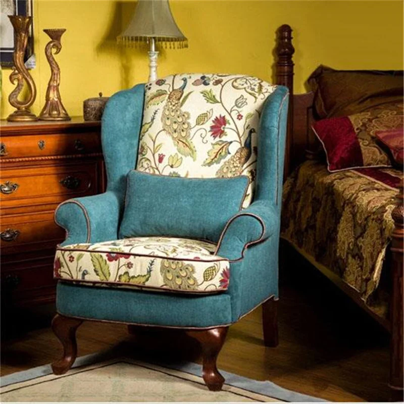 New Product Launch American Single Fabric Sofa Tiger Chair Armchair In Small Family Living Room