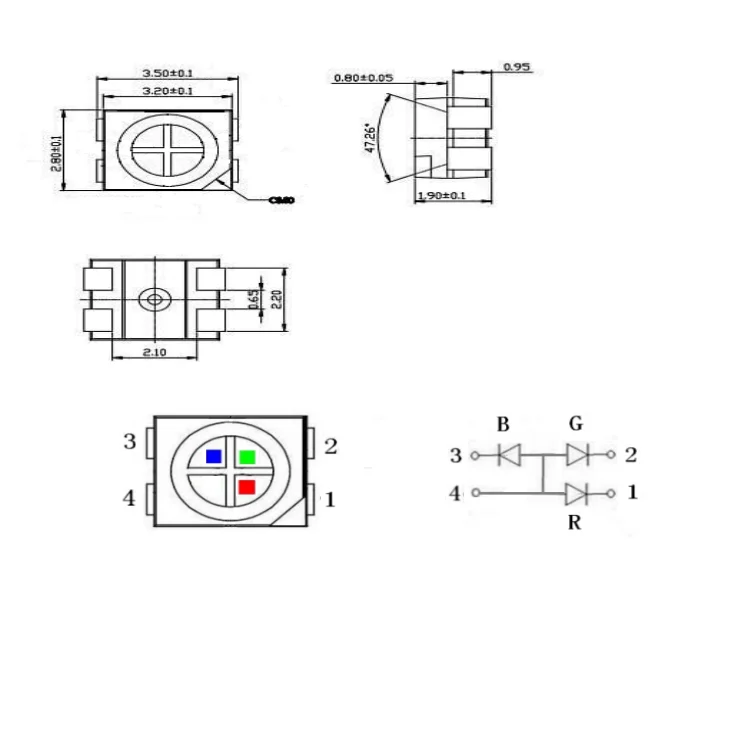1w SMD Chip bi-color led diodes UV-C LED Diode Disinfection effect