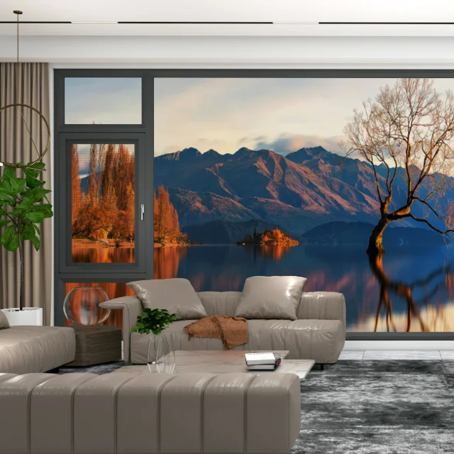 New Arrival Best Prices Outward Window Aluminium Frame Sound Proof Glass Window Plus Swinging Door