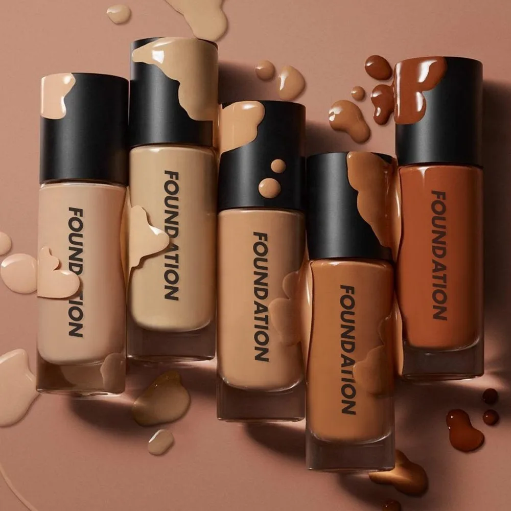 Wholesale Custom Logo OEM Waterproof Matte Face Liquid Foundation Cream Vegan 24hr Full Coverage High Quality Makeup Foundation