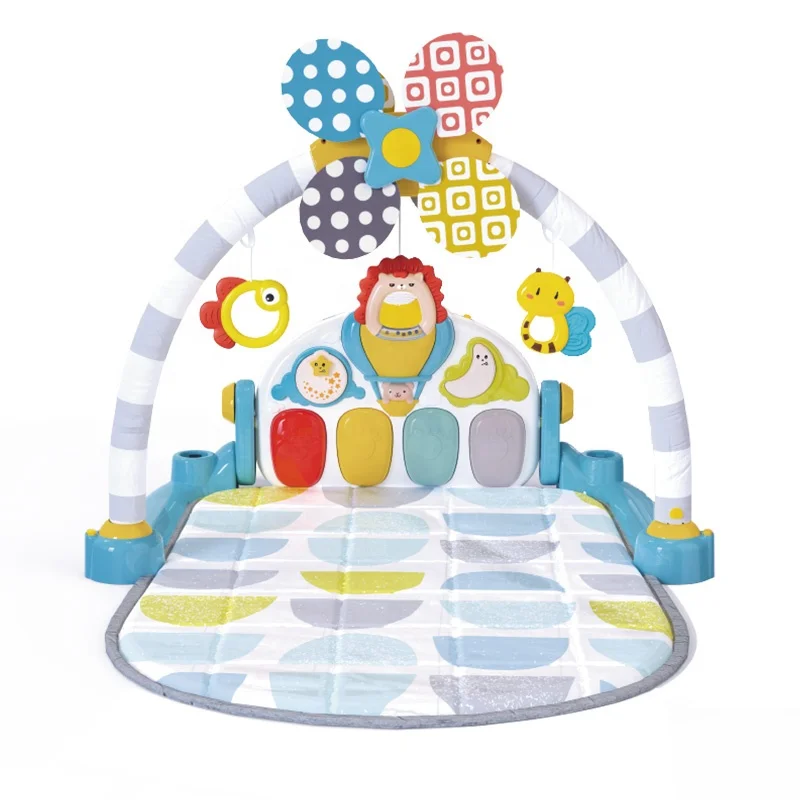 Kids rotary windmill musical carpet soft baby activity gym toy kick n play piano play mat