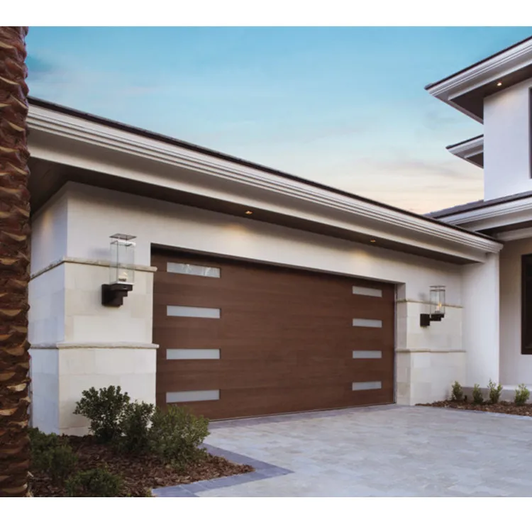 Overhead Flat Aluminum Sectional Garage Door Glass Garage Door With Drvie