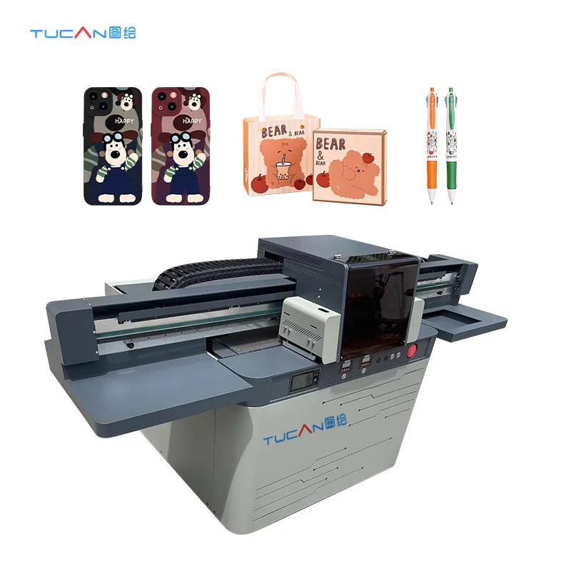 A1 9060 6090 UV printer flatbed printing machine cylinder billboard gift box packaging acrylic optional CCD system